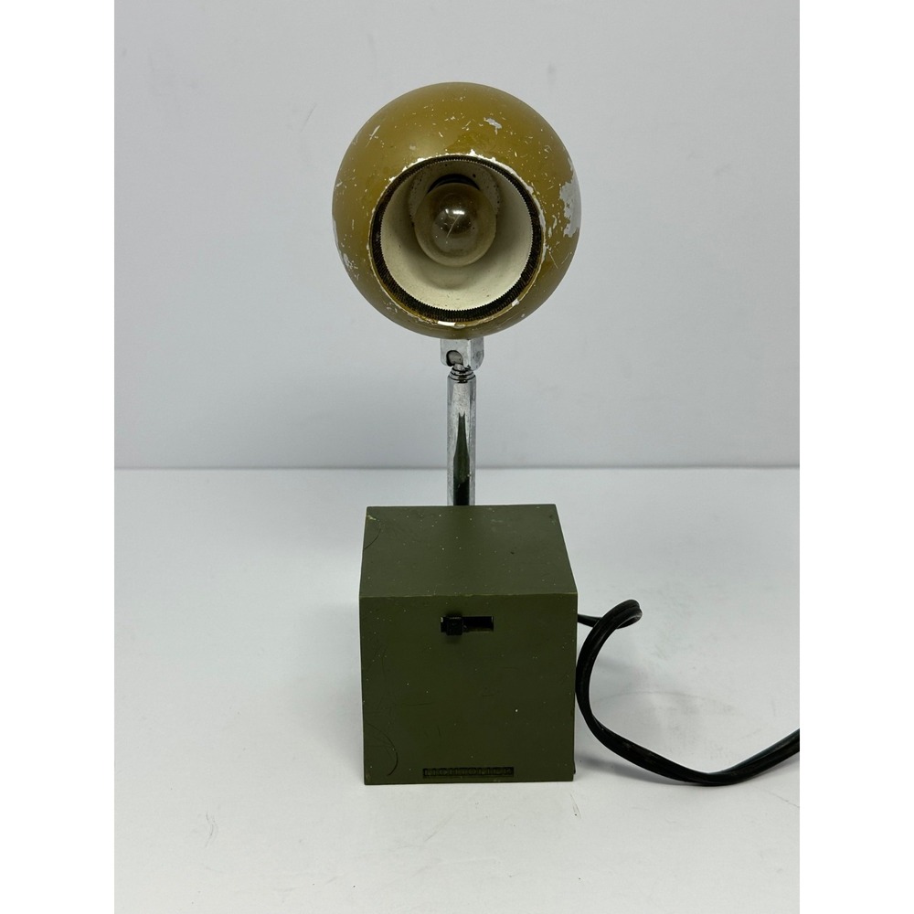 Vintage 1960's MCM Lightolier Lytegem Telescopic Antenna Eyeball Orb Desk Lamp